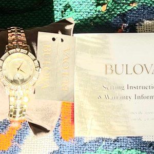 YELLOW GOLD BRAND NEW NEVER WORN BULIVA WOMANS WATCH